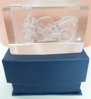Motorcykel i kristallglas - Bild 2